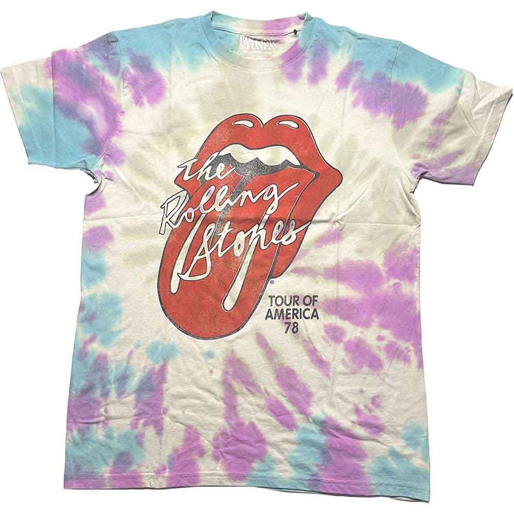 【予約商品】 ROLLING STONES ローリングストーンズ (来日 35周年 記念 ) - Tour of USA '78(復刻ツアーTシリーズ) / ECO - TEE / タイダイ / Tシャツ / メンズ - PGS